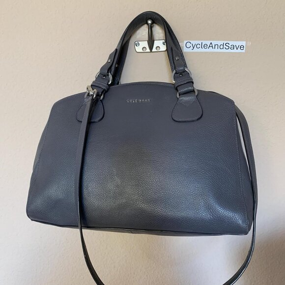 Cole Haan gray leather satchel - Picture 3 of 8